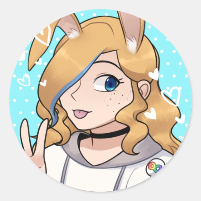 HunneBunn PFP Decal Runder Aufkleber (Vorderseite)