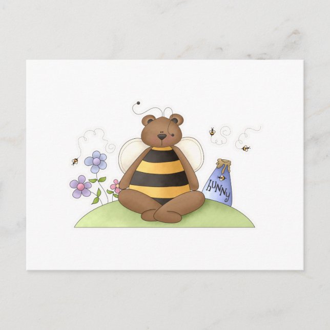 Hunny Bear Postkarte (Vorderseite)