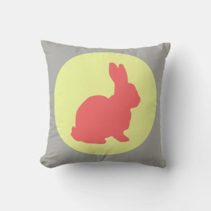 Hunny Bunny Funky Pastel Colors Throw Kissen