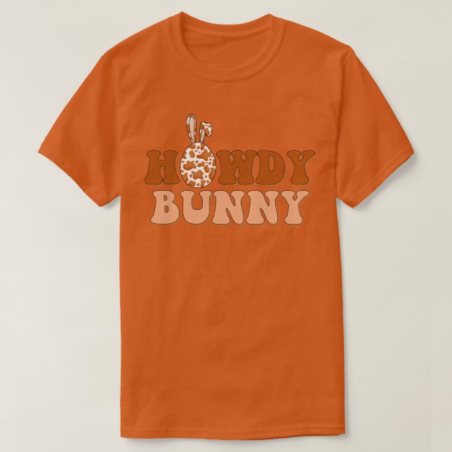 Hunny Bunny Ostereier Kuh Print Country Western T-Shirt (Design vorne)