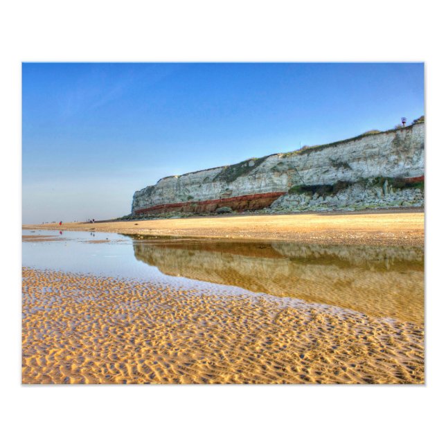 Hunstanton Cliffs Reflected at Low Tide, Norfolk Fotodruck (Vorne)