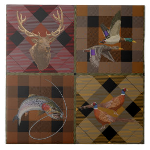 Hunt Club Kariert mit Wildlife Game Fliese