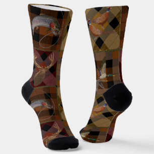 Hunt Club Kariert mit Wildlife Game Socken