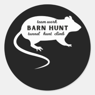 Hunt Rat Jagd Teamwork Runder Aufkleber