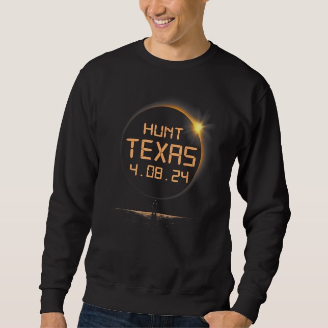 Hunt Texas TX Total Solar Eclipse April 8 2024 4 8 Sweatshirt (Vorderseite)