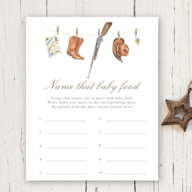 Hunter baby shower - Name that baby food (Von Creator hochgeladen)