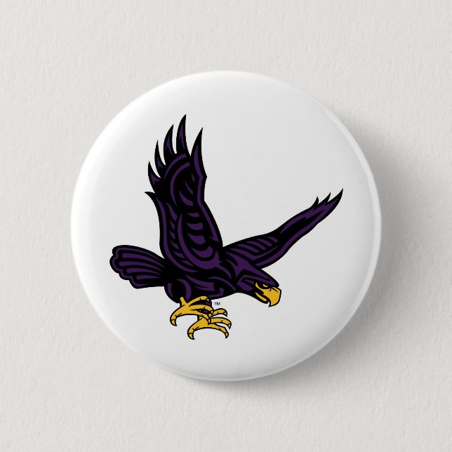 Hunter College Hawk Button (Vorderseite)