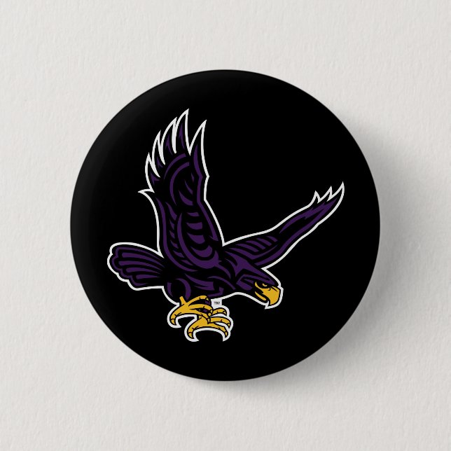 Hunter College Hawk Button (Vorderseite)