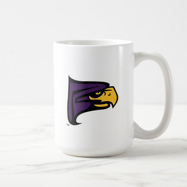 Hunter College Hawk Profil Maskottchen Kaffeetasse (Rechts)