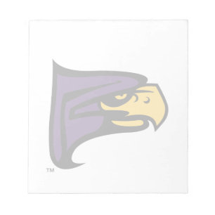 Hunter College Hawk Profil Maskottchen Notizblock