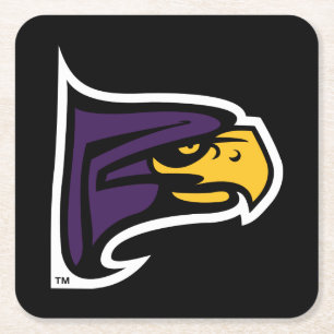 Hunter College Hawk Profil Maskottchen Rechteckiger Pappuntersetzer