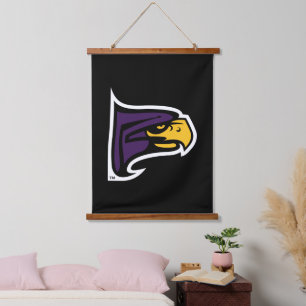 Hunter College Hawk Profil Maskottchen Wandteppich Mit Holzrahmen
