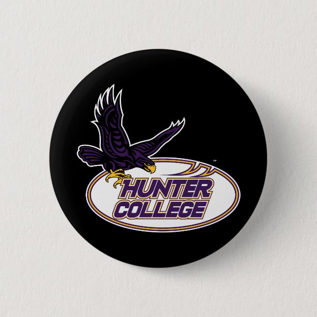 Hunter College Hawks Maskottchen Button (Vorderseite)