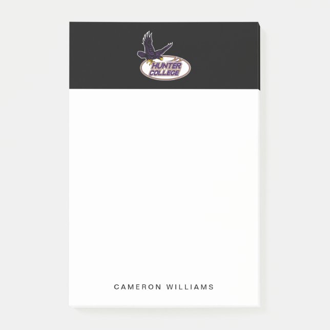 Hunter College Hawks Maskottchen Post-it Klebezettel (Vorderseite)