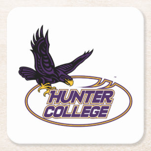 Hunter College Hawks Maskottchen Rechteckiger Pappuntersetzer