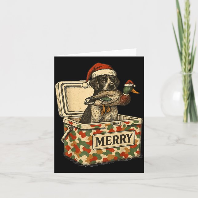 Hunter Dad Christmas Mallard Xmas Duck Lover Women Karte (Vorderseite)