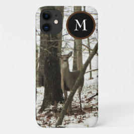 Hunter Deer im Schnee mit Monogramm-Camouflage Case-Mate iPhone Hülle