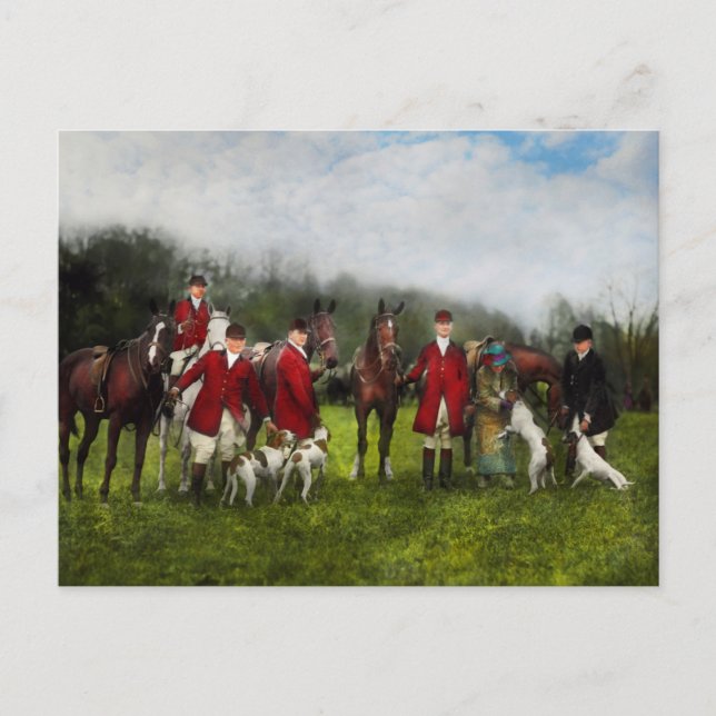 Hunter - Die Fuchsjagd - Tally-ho 1924 Postkarte (Vorderseite)