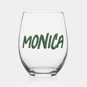 Hunter Green 3D Funny Modern Name Weinglas Ohne Stiel