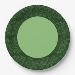 Hunter Green CurlyQue Weihnachtsbaum Pappteller