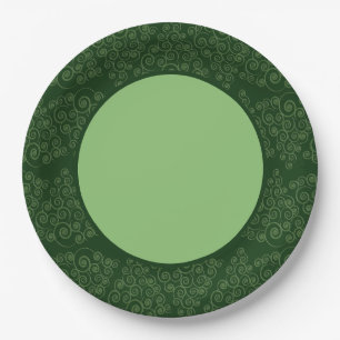 Hunter Green CurlyQue Weihnachtsbaum Pappteller