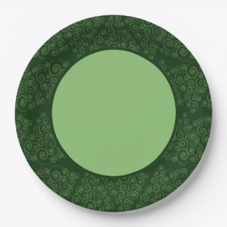 Hunter Green CurlyQue Weihnachtsbaum Pappteller