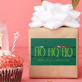 Hunter Green Elf Shenanigans Rechteckiger Aufkleber