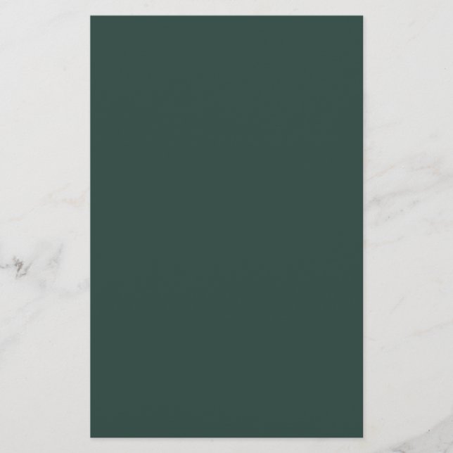 Hunter Green Solid Color Briefpapier (Vorderseite)