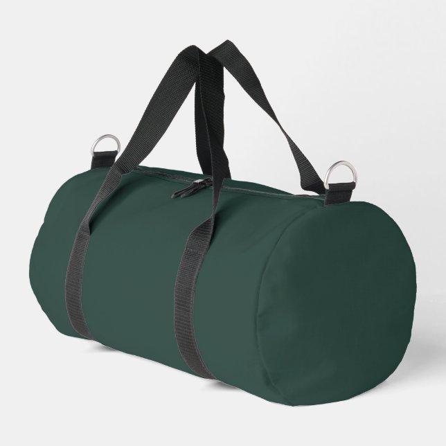 Hunter Green Solid Color Duffle Bag (Linke Seite)
