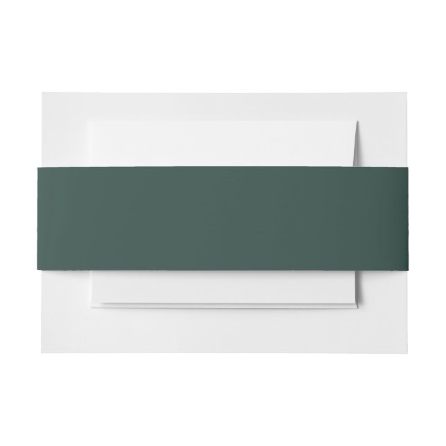 Hunter Green Solid Color Einladungsbanderole (Vorderseite Beispiel)