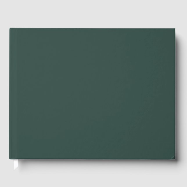 Hunter Green Solid Color Gästebuch (Vorderseite)