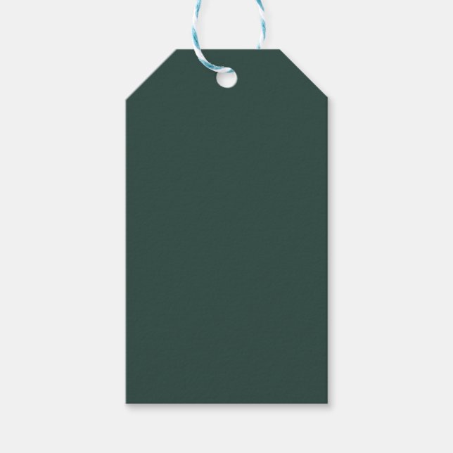 Hunter Green Solid Color Geschenkanhänger (Vorderseite)