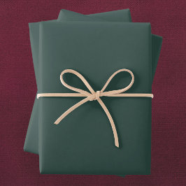 Hunter Green Solid Color Geschenkpapier Set