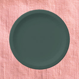 Hunter Green Solid Color Pappteller