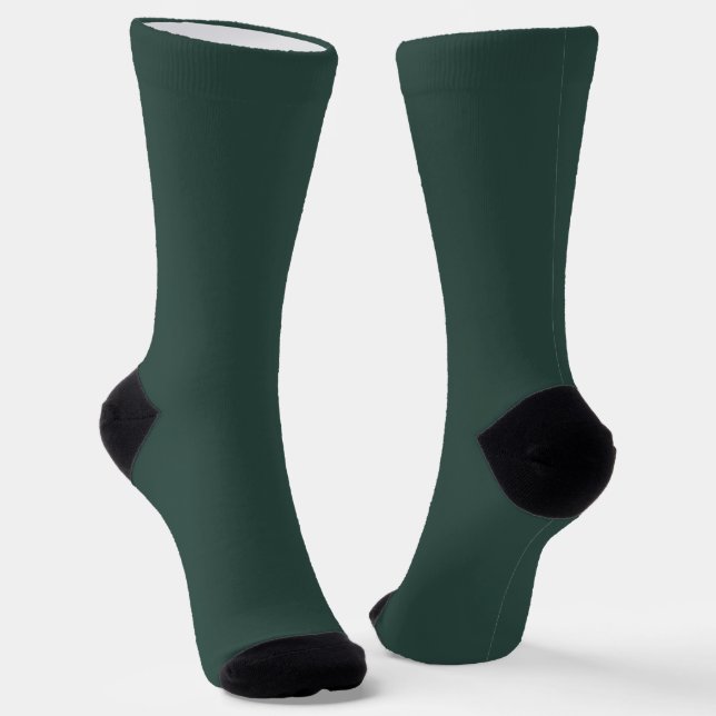 Hunter Green Solid Color Socken (Gewinkelt)