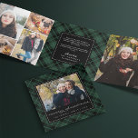 Hunter Green Tartan Kariertes Foto Dreifach Gefaltete Urlaubskarte<br><div class="desc">Versenden Sie Ihre Urlaubsszenarien im klassischen Winterstil mit diesen einzigartigen dreifach gefliesten Weihnachtskarten mit kariertem Hintergrund und Akzenten der Jäger. Persönlich mit insgesamt 8 Fotos in diesem stilvollen Design,  zusammen mit einer persönlichen Botschaft im Inneren.</div>