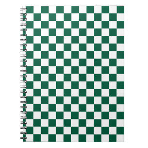 Hunter Green und Weiß Checked Notizblock