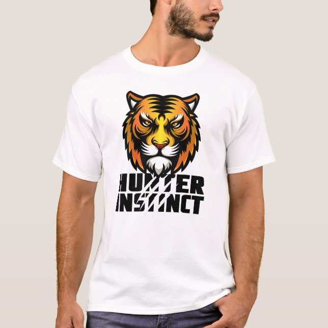 Hunter Instinct Tiger Head T-Shirt (Vorderseite)