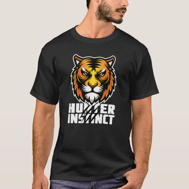 Hunter Instinct Tiger Head T-Shirt (Vorderseite)