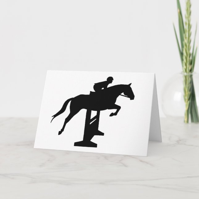 Hunter Jumper Horse & Rider Karte (Vorderseite)