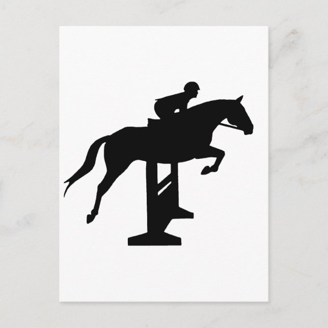 Hunter Jumper Horse & Rider Postkarte (Vorderseite)