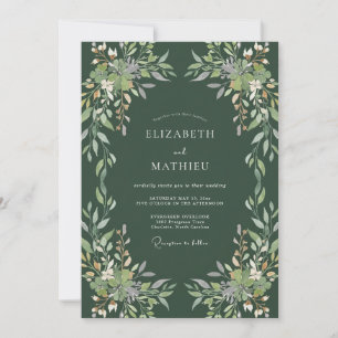 Hunter Leafy Hochzeit Einladung