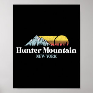 Hunter Mountain New York Schnee Ski Snowboard Wand Poster