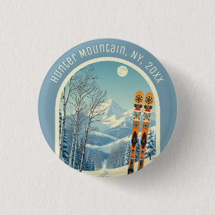 Hunter Mountain New York Skiurlaub Andenken Button