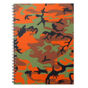 Hunter Orange mit Green Camouflage Notebook Notizblock