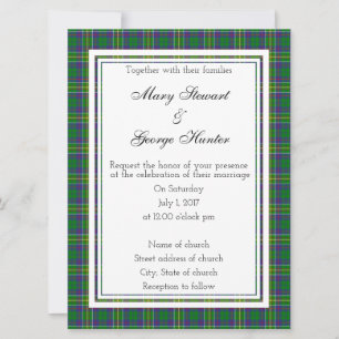 Hunter Scottish Wedding Einladung