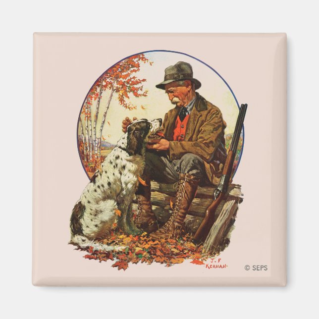 Hunter und Spaniel Magnet (Vorne)