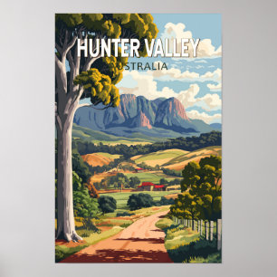 Hunter Valley Australien Reise Kunst Vintage Poster