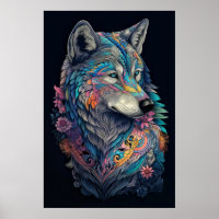 Hunter Wolf Illustration