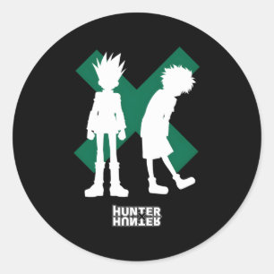 Hunter X Junter Gon Freecss und UA-Silhouetten Runder Aufkleber